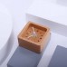  Nordic square solid wood clock - grey hands
