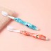 Children's animal print easy grip toothbrush set