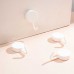 Practical round adhesive hooks in 4 pieces white